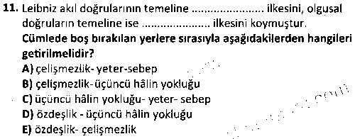 SOS1006 Mantık çıkmış sınav sorusu 3
