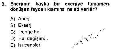 EID209U Sanayide Enerji Ekonomisi çıkmış sınav sorusu 3