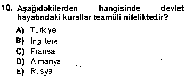 HUK115U Anayasa 1 çıkmış sınav sorusu 2