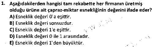 DT1010 Mikro İktisat çıkmış sınav sorusu 1
