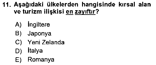 TRZ114U Kırsal Turizm Ve Kalkınma çıkmış sınav sorusu 3