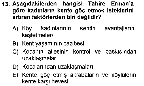 SOS319U Türkiye´nin Toplumsal Yapısı çıkmış sınav sorusu 2