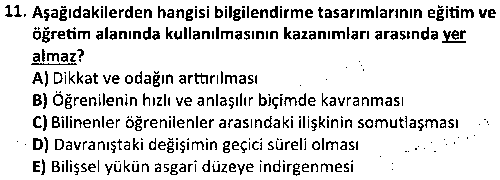 GRF4006 Bilgilendirme Tasarımı çıkmış sınav sorusu 3