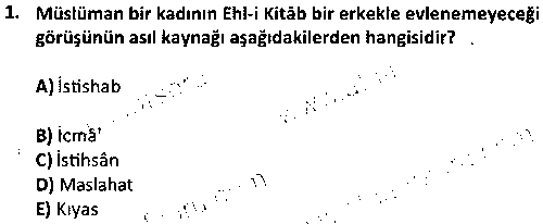 ISL2005 Günümüz Fıkıh Problemleri çıkmış sınav sorusu 1