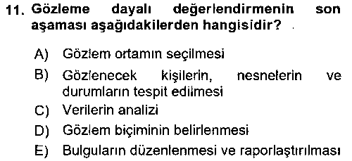 CGE208U Çocukları Tanıma Ve Değerlendirme çıkmış sınav sorusu 3