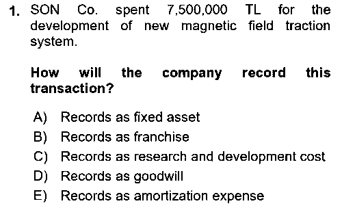 MUH214U Accounting 2 çıkmış sınav sorusu 1