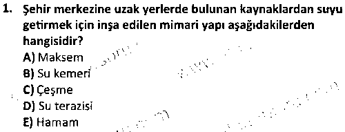 ISL1011 İslam Sanatları Tarihi çıkmış sınav sorusu 1