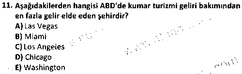 TSH1002 Alternatif Turizm çıkmış sınav sorusu 3