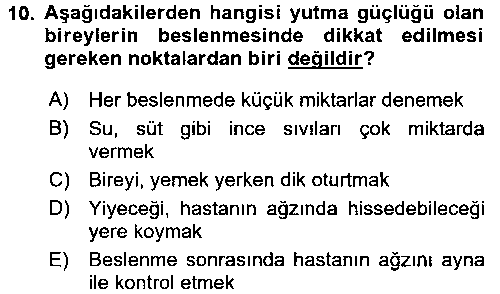 EBR110U Temel Bakım ve Rehabilitasyon 1 çıkmış sınav sorusu 2