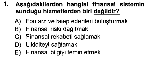 BSI201U Bankalarda Kredi Yönetimi çıkmış sınav sorusu 1
