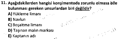 DT1002 Dış Ticaret Belgeleri çıkmış sınav sorusu 3