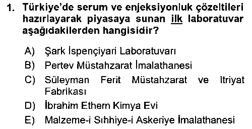 LBV213U Temel İlaç Bilgisi Ve Akılcı İlaç Kullanımı çıkmış sınav sorusu 1