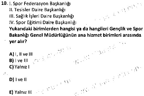 SPY2005 Spor Yönetimi çıkmış sınav sorusu 2