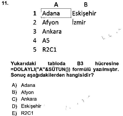 YBS202U İşletme Analitiği çıkmış sınav sorusu 2