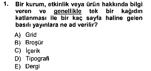 HIT201U Halkla İlişkiler Uygulama Teknikleri çıkmış sınav sorusu 1
