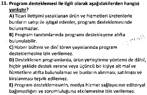 FOT2002 İletişim Hukuku çıkmış sınav sorusu 3
