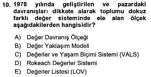 TRZ102U Turist Davranışı çıkmış sınav sorusu 2