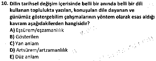FOT1008 Göstergebilim çıkmış sınav sorusu 2