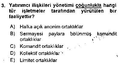 MSP205U Yatırımcı İlişkileri Yönetimi çıkmış sınav sorusu 3
