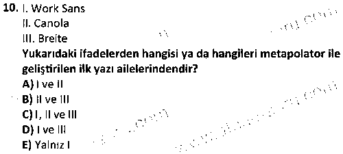 GRF2007 Tipografi çıkmış sınav sorusu 2