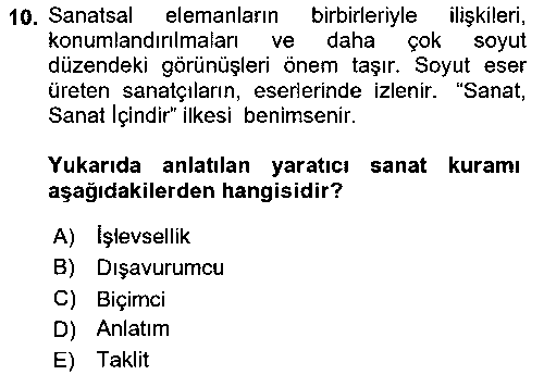GIT205U Görsel Tasarımda Yaratıcı Düşünme Teknikleri çıkmış sınav sorusu 2