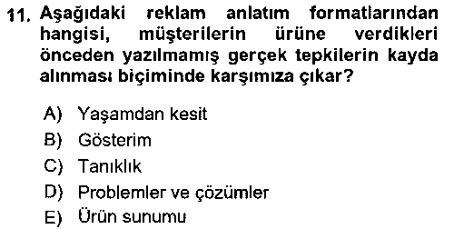 GIT410U Reklam Tasarım Ve Uygulamaları çıkmış sınav sorusu 3
