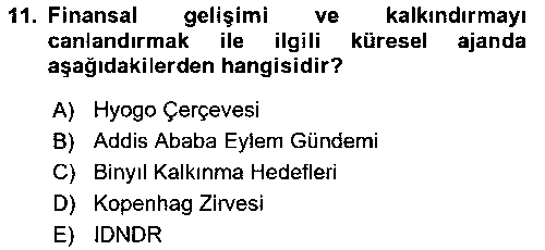 ADY216U Sürdürülebilir Kentsel Dayanıklılık çıkmış sınav sorusu 3