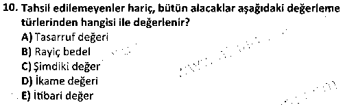 İŞL1004 Dönem Sonu Muhasebe İşlemleri çıkmış sınav sorusu 2