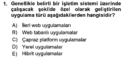 BIL209U Mobil Uygulama Geliştirme çıkmış sınav sorusu 1
