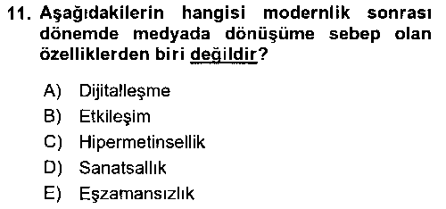 SOS322U Sosyal Medya Sosyolojisi çıkmış sınav sorusu 3