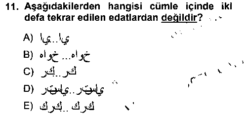 TAR111U Osmanlı Türkçesi 1 çıkmış sınav sorusu 2