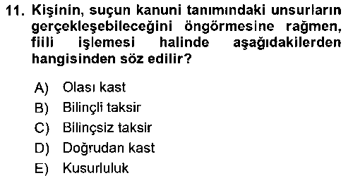 HUK229U Ceza Hukuku Bilgisi çıkmış sınav sorusu 3