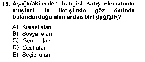 PZL302U Satış Teknikleri çıkmış sınav sorusu 1