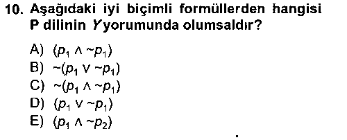 MNT102U Sembolik Mantık çıkmış sınav sorusu 1