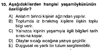 TUR204U Türkçe Yazılı Anlatım çıkmış sınav sorusu 2