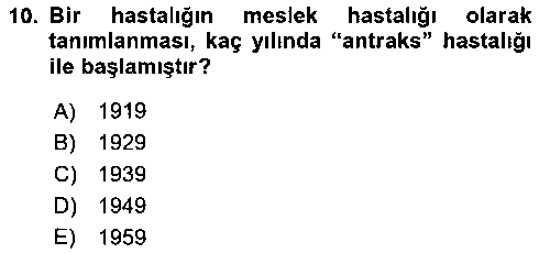 ISG206U İş Sağlığı Yönetimi çıkmış sınav sorusu 2