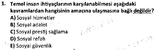 SOH3006 İnsan Hakları ve Sosyal Hizmet çıkmış sınav sorusu 1