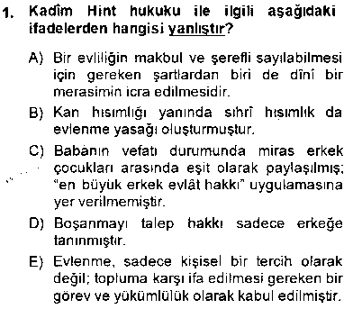 TAR308U Hukuk Tarihi çıkmış sınav sorusu 1
