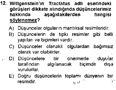 FEL403U Çağdaş Felsefe 1 çıkmış sınav sorusu 3