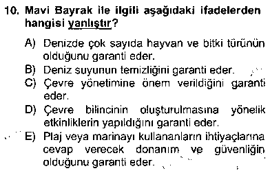 TSH102U Alternatif Turizm çıkmış sınav sorusu 1