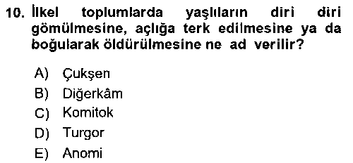 SHZ303U Yaşlılarla Sosyal Hizmet çıkmış sınav sorusu 2