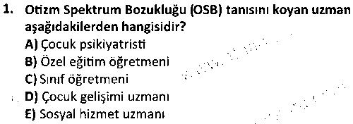 CGE1007 Özel Eğitim 1 çıkmış sınav sorusu 1