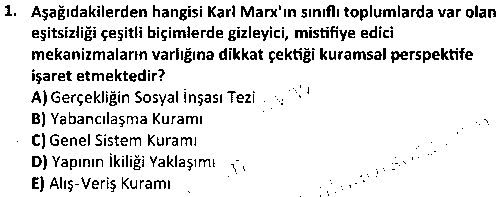 SOS3002 Gündelik Yaşam Sosyolojisi çıkmış sınav sorusu 1