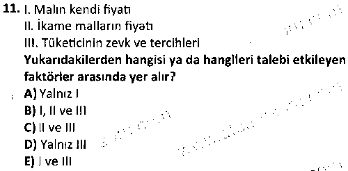 DT1010 Mikro İktisat çıkmış sınav sorusu 3