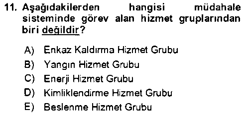 ADY201U Acil Durum Ve Afet Yönetimi Planları çıkmış sınav sorusu 3