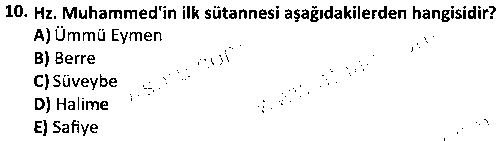 TAR1003 İslam Tarihi 1 çıkmış sınav sorusu 2