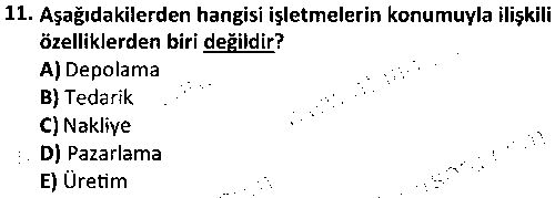 RKR2005 Rekreasyon İşletmeciliği çıkmış sınav sorusu 3