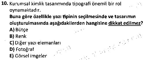 GRF2006 Grafik Tasarımı 2 çıkmış sınav sorusu 2