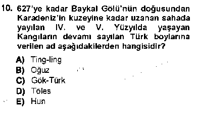 TAR107U Orta Asya Türk Tarihi çıkmış sınav sorusu 1