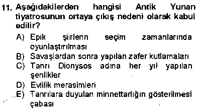 EDB105U Batı Edebiyatında Akımlar 1 çıkmış sınav sorusu 1